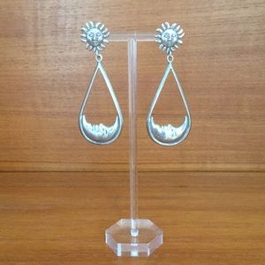 VINTAGE TAXCO/MEXICO SILVER SUN/MOON EARRINGS
